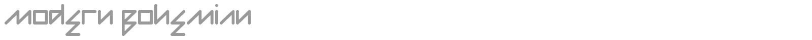 Modern Bohemian font preview